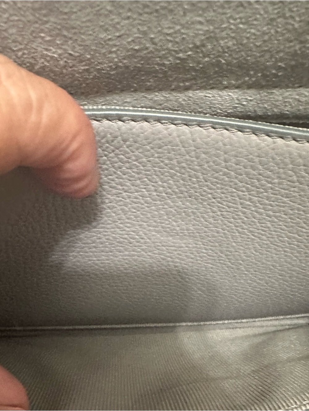 Furla Grey Leather Chain Shoulder Bag - Picture 8 of 11